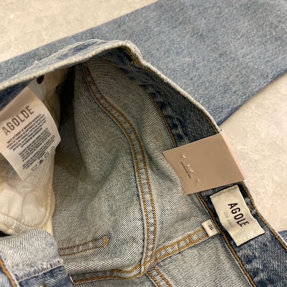 AGOLDE Riley High-Rise Straight Cropped Jeans in Escalate size 26 - Picture 9 of 13